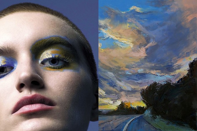 Soekie Bennebroek photographed by Mert Alas &amp; Marcus Piggott for Vogue Italia October 2015 | The Road to Sunset Beach (detail) by MICHAEL CREESE