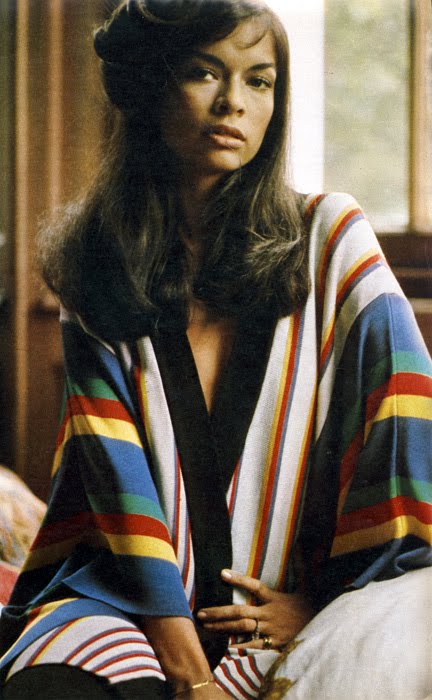 Bianca Jagger wearing Zandra Rhodes’s for the Sunday Times Magazine, 1972